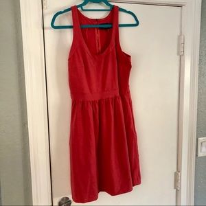 Coral Racerback Skater Dress with Pockets